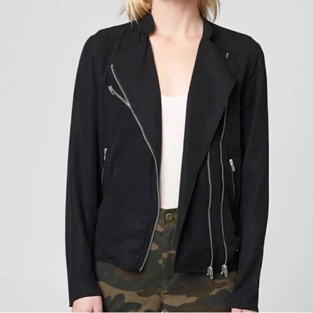 Blank NYC Double Zipper Black Moto Jacket Women's XS